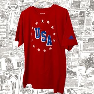 Adidas USA Flag T Shirt, American Patriotic, Men's Size XL